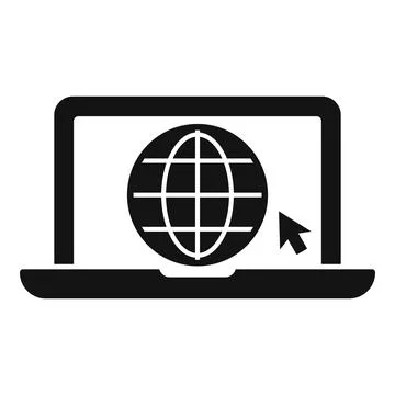 Laptop data web icon simple vector. Platform data rank Ilustración de archivo