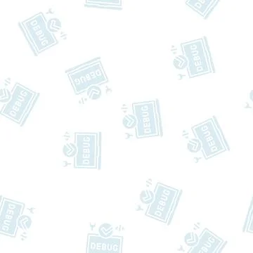 Laptop debug fixed glyph seamless pattern 스톡 일러스트