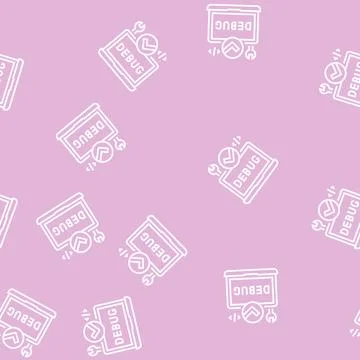 Laptop debug fixed line seamless pattern Stock Illustration