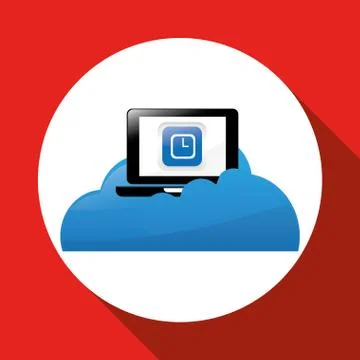 Laptop design. technology icon. multimedia concept Stock Illustration