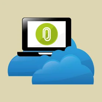 Laptop design. technology icon. multimedia concept Stock Illustration