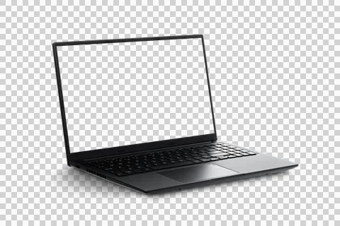 Laptop design template isolated on transparent background Stock Photos