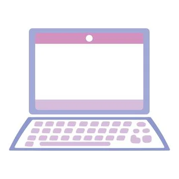 Laptop device cartoon 스톡 일러스트