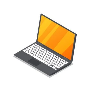 Laptop device isometric 3D icon Stock Illustration