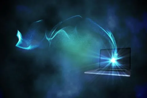 Laptop digital background Stockillustratie