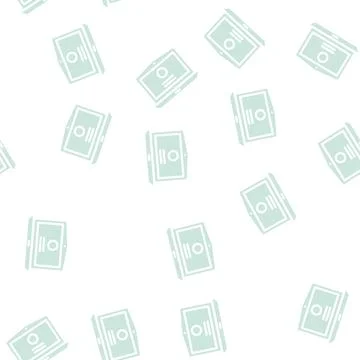 Laptop digital computer glyph vector seamless pattern Stock Illustration