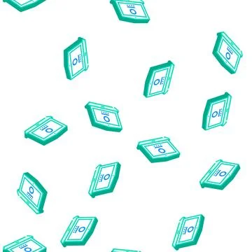 Laptop digital computer isometric icon seamless pattern 库存插图