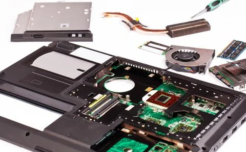 Laptop disassembling Stock Photos