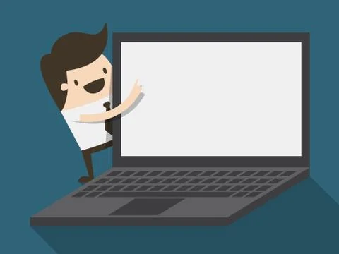 Laptop display Stock Illustration