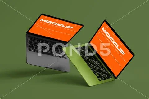 Laptop Display Mockup Template PSD Template