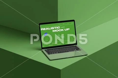 Laptop Display Mockup Template PSD Template