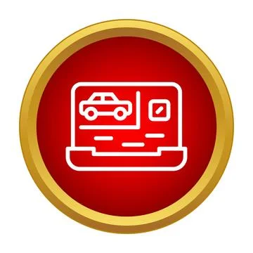 Laptop displaying car diagnostic software repairing vehicle data Stock Illustration