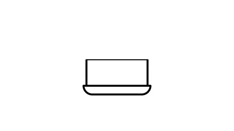 A laptop displaying a code symbol, representing programming or software dev.. Stock Footage 333550530