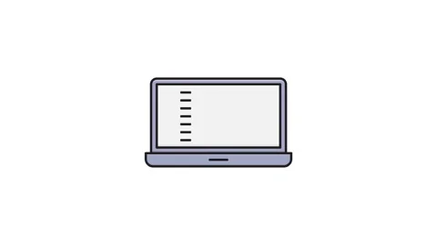 A laptop displaying a colorful graph on its screen, illustrating data trend.. Stock Footage 335140176