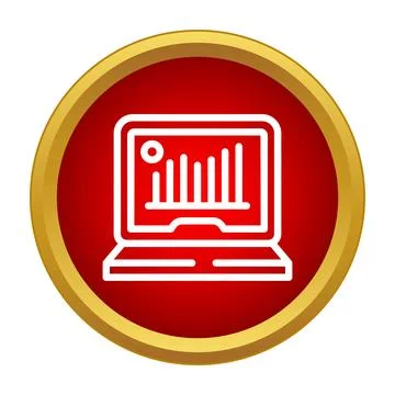 Laptop displaying data analytics report on screen Stock Illustration
