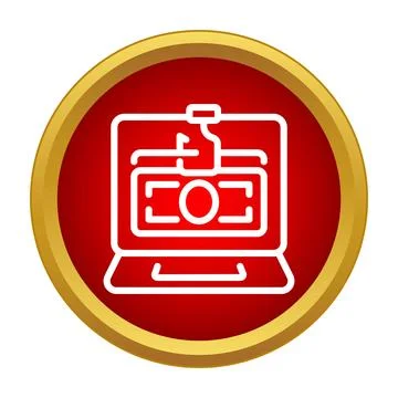 Laptop displaying hook stealing money icon Stockillustratie