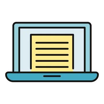 Laptop displaying an internet document or website page イラスト素材