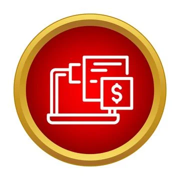 Laptop displaying secure online banking and digital payment processing Stock Illustration