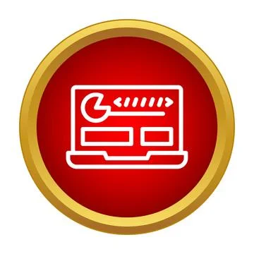 Laptop displaying web analytics and coding icon Stockillustratie