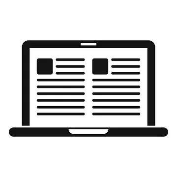 Laptop doc comparison icon simple vector. Scale balance イラスト素材