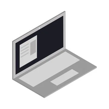 Laptop document icon Stock Illustration