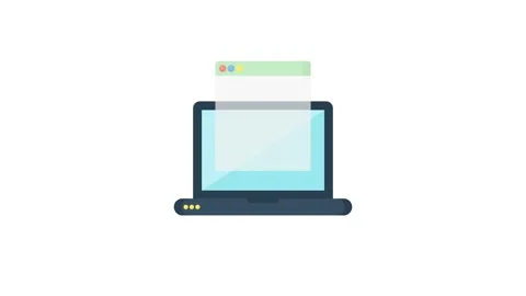 Laptop with a document open on the screen, placed on a clean workspace. Stock Footage 332199160