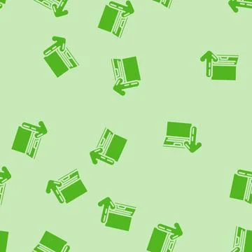 Laptop downloading data computer glyph vector seamless pattern Stock Illustration