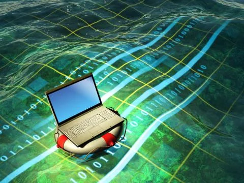 Laptop emergency Illustrazione stock