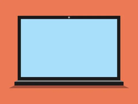 Laptop with empty screen Illustrazione stock