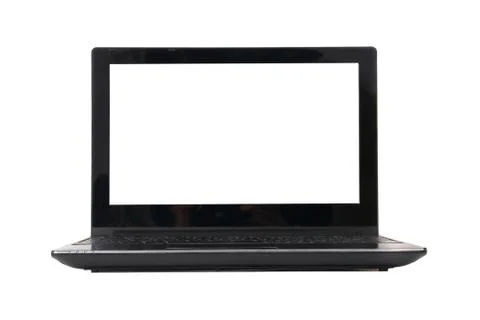Laptop with empty screen Stock Photos