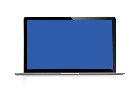 Laptop with empty space on white background Stock Photos