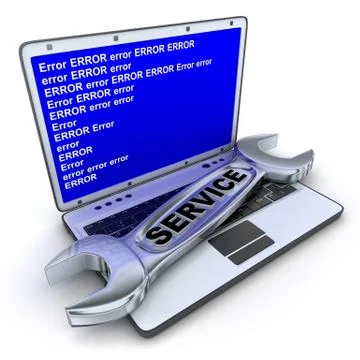 Laptop error Stock-Illustration