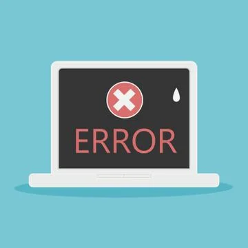 Laptop error Stock Illustration