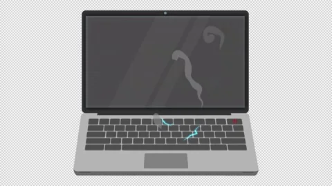 Laptop Failure Cartoon Stock-Footage 221836851
