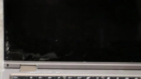 Laptop Falls And Breaks Stock-Footage 261891523