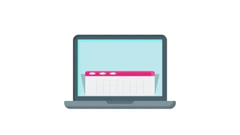 A laptop featuring a bar chart, representing data analysis and performance .. Stock Footage 332479723