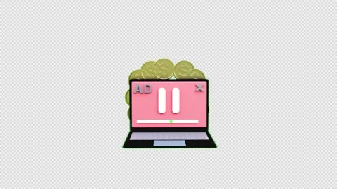 A laptop featuring the word ad Digital marketing, online advertisement on s.. Stock Footage 302988482