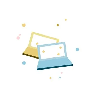 Laptop flat design Illustrazione stock