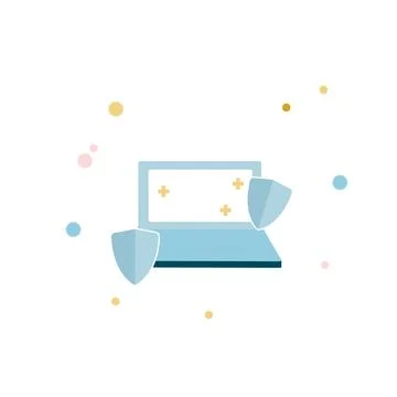 Laptop flat design Illustrazione stock