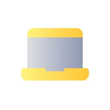 Laptop flat gradient two-color ui icon Illustrazione stock