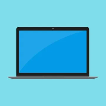 Laptop flat icon. Computer sign. Vector illustration. Stock Illustration
