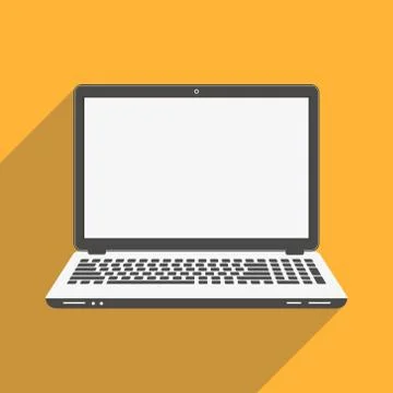 Laptop flat icon. Computer symbol. 스톡 일러스트