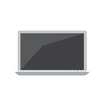 Laptop flat icon. Computer symbol. Vector illustration on white Illustrazione stock