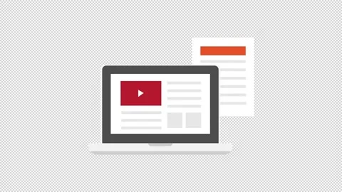 Laptop Flat Icon Stock Footage 205060647