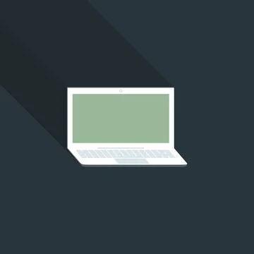 Laptop is flat Stock Illustration
