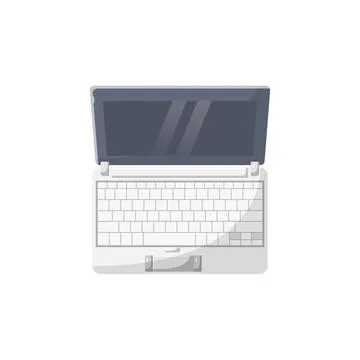 Laptop Flat Illustration. Clean Icon Design Element on Isolated White Backg.. Stock Illustration