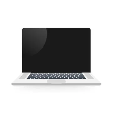 Laptop in flat style. Computer symbol. Vector illustration Illustrazione stock