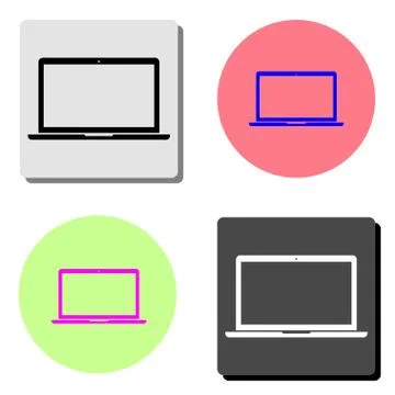 Laptop. flat vector icon Stock Illustration