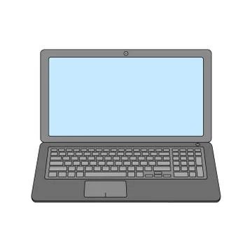 Laptop. Flat vector illustration icon. Stylish computer symbol isolated on a Illustrazione stock