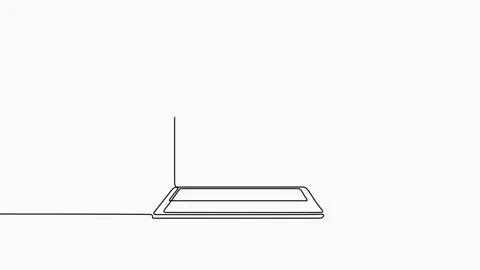 Laptop with flying airplane animation. Stock Footage 302091295